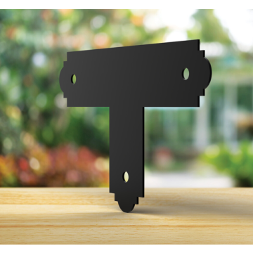 Sst Black P.C Pergola 75mm T.Strap Connector