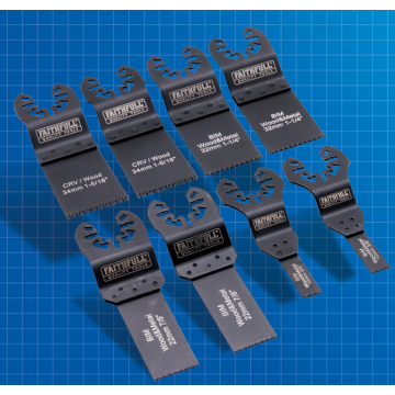 Faithfull 8 Piece Mixed Multi-Tool Blade Set