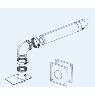 Ideal Evomax Horizontal Flue Kit 80/125mm 213267