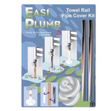 Easi Plumb Pre-Packed Fittings T/Rail Pipe Cvr Kit Crm Eptr1c