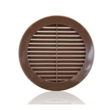 Round Push-In-Vent Brown 100-150mm With Spring Clips (Cv60fbb6)