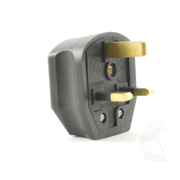 Plug Plug Top Black Rubberised 13 Amp Ip Rating (1)