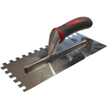 Faithfull Notched Trowel S/S 13 x 4 1/2 In (10mm) Soft Grip