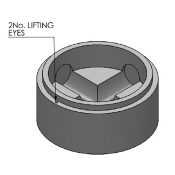 Concrete Manhole Base 9" Inlets (1200 Id 1470 Od)