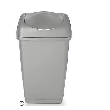40 Ltr Swing Lid Bin - Grey