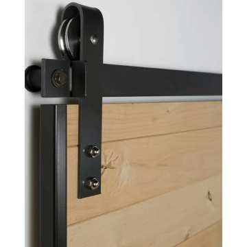 Rustic 100kg Barn Door Slide Rail Kit 2m Black R100/20