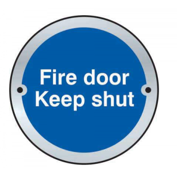 Firedoor Keep Shut Symbol Loose 75mm Sss
