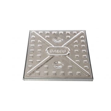 Hot Dipped Galvanised Cover & Frame 457 x 457mm 5 Tonne Very Light Traffic Class AA Green