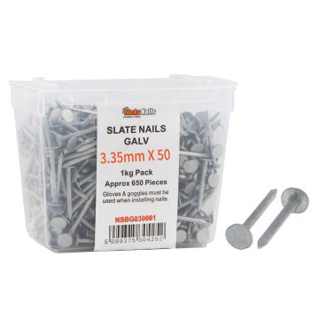 Slate Nails Galv 50mm x 3.35 x 1kg Tub