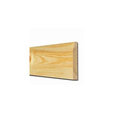 4.8m 150 x 22 White Deal Bevelled Skirting