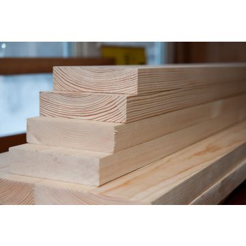 White Deal Planed PAO Timber - 75mm x 44mm x 5.1m (3 X 2 Inches Approx)