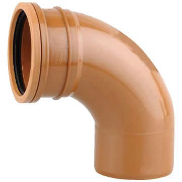 Sewer 110mm x 87.5deg Short Radius Bend Single Socket
