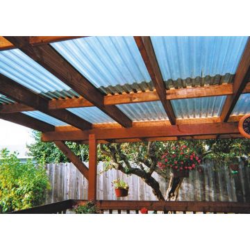 Clear Corrugated Perspex 2440 x 660mm (1.1mm) (8' Whitelight)