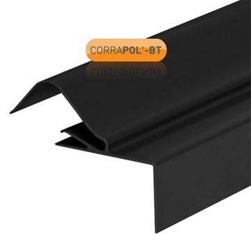 Corrapol-Bt Rock N Lock Gable Flashing 2m Black Ac220bl