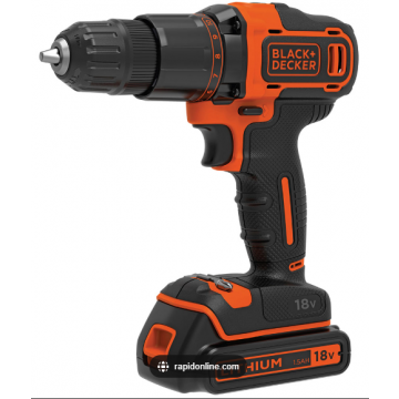 Black & Decker 18v Hammer Drill Bcd700s1k with 1.5ah Battery & Kitbox