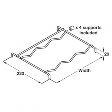 400mm Wine Rack 541.90.240 Single Shelf
