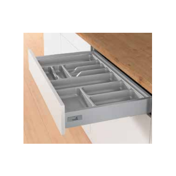 500mm Innotech Anthracite Cutlery Tray Plastic