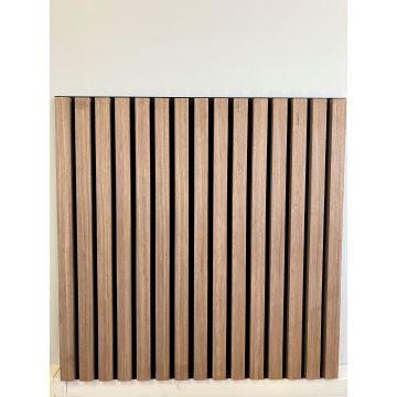 Nat. Oak Veneer Wrapped MDF Acoustic 600 x 600mm Wall Panel M0015-Mbw-02wv