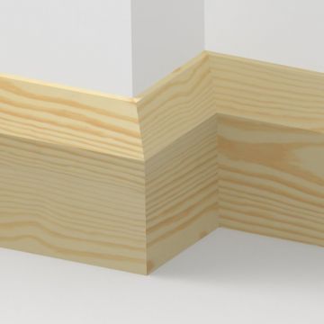 4.5m 100 x 22 Whitedeal Architrave/Skirting Bevelled (95 x 18mm Fin)