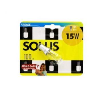 Solus 15w=1.5w LED Ses Clear T25 Pygmy Fridge 136lm