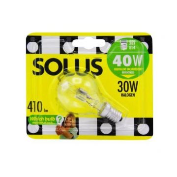 Solus (40w = 30w ) Ses Clear Round Halogen E/ 40204
