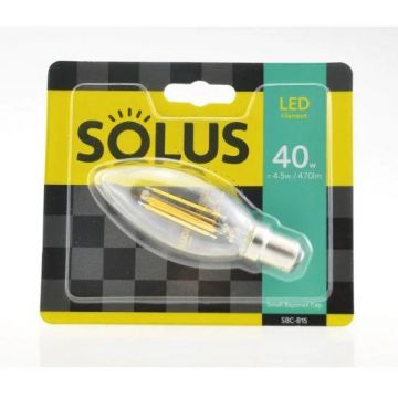 Solus 40w = 4.5w Sbc Clear Candle Xcross LED