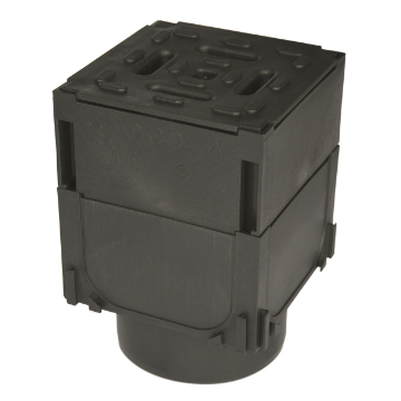 Hexdrain Brickslot Corner Unit comes with Black PVC Grating V/O 19560